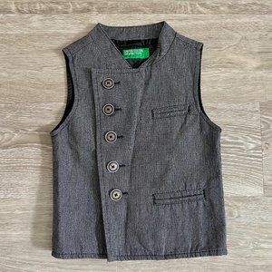 Boys Girls Unisex United Colors of Benetton 💯 Cotton Lined Vest  12m  1y…